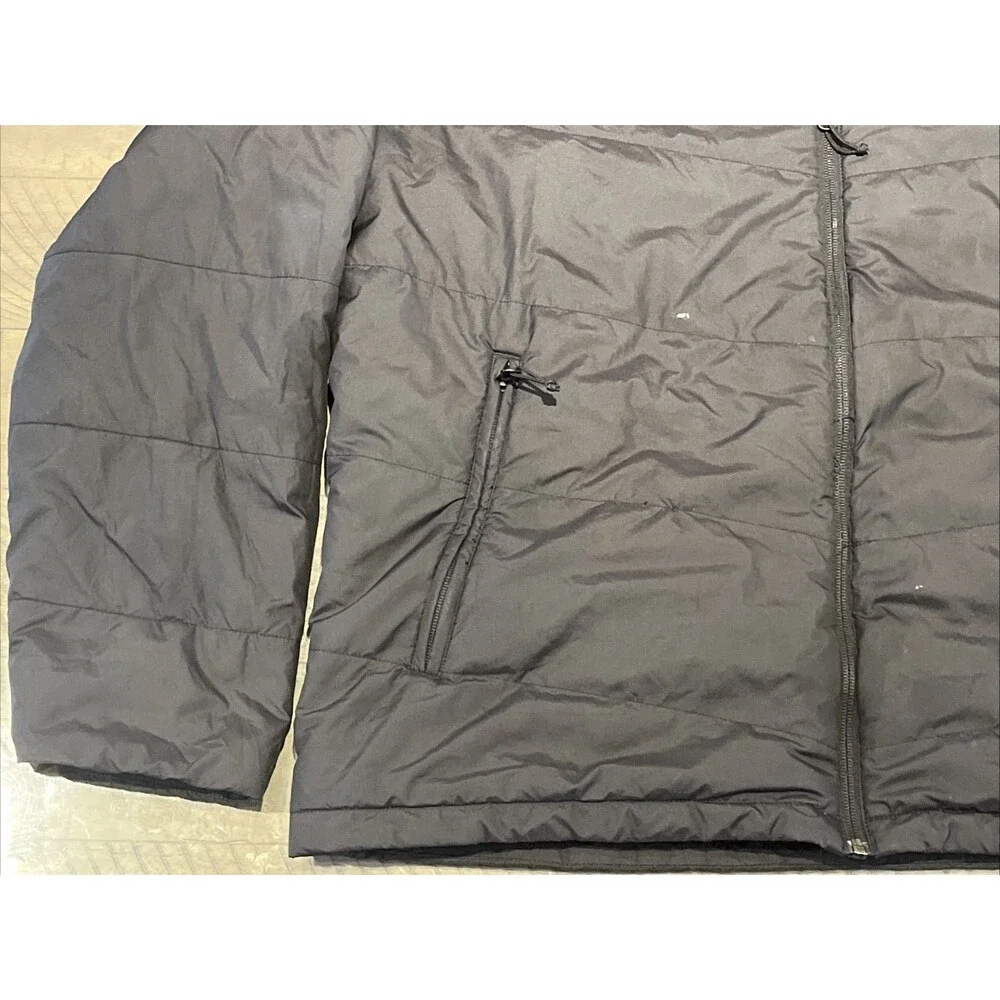 The North Face Coat Men XXL 2XL Black Puffer Jacket Full Zip Lightweight Winter